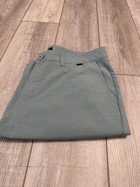 Men’s Travis Mathew Casual Light Blue-Green golf shorts